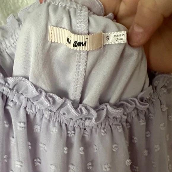 Light Lavender Swiss Dot Tie-Strap Sundress - Picture 3 of 3